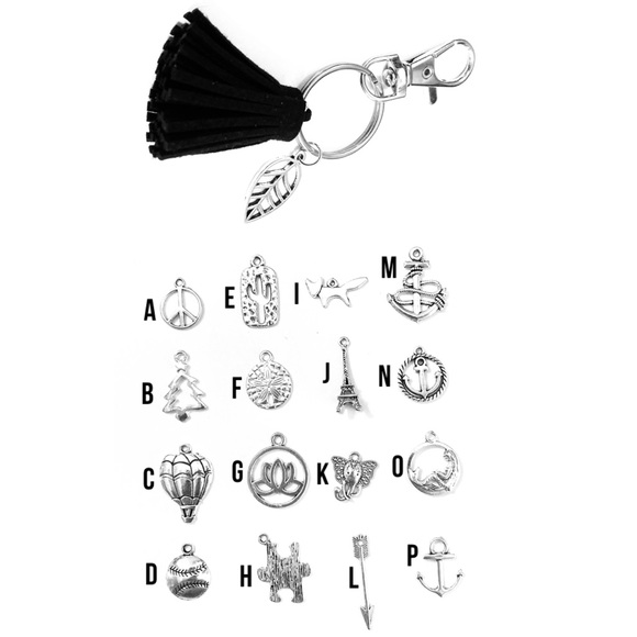 Handmade Accessories - Pick Your Charm! Tassel Keyring Keychain